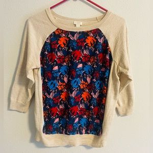 J.Crew Crewneck Floral Sweater Size XL